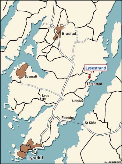 Karta ver Lysestrand